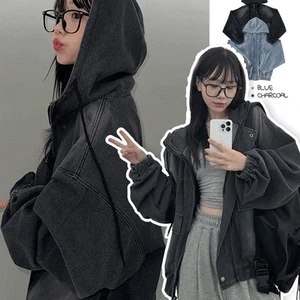 데일리한 오버핏 데님 후드집업